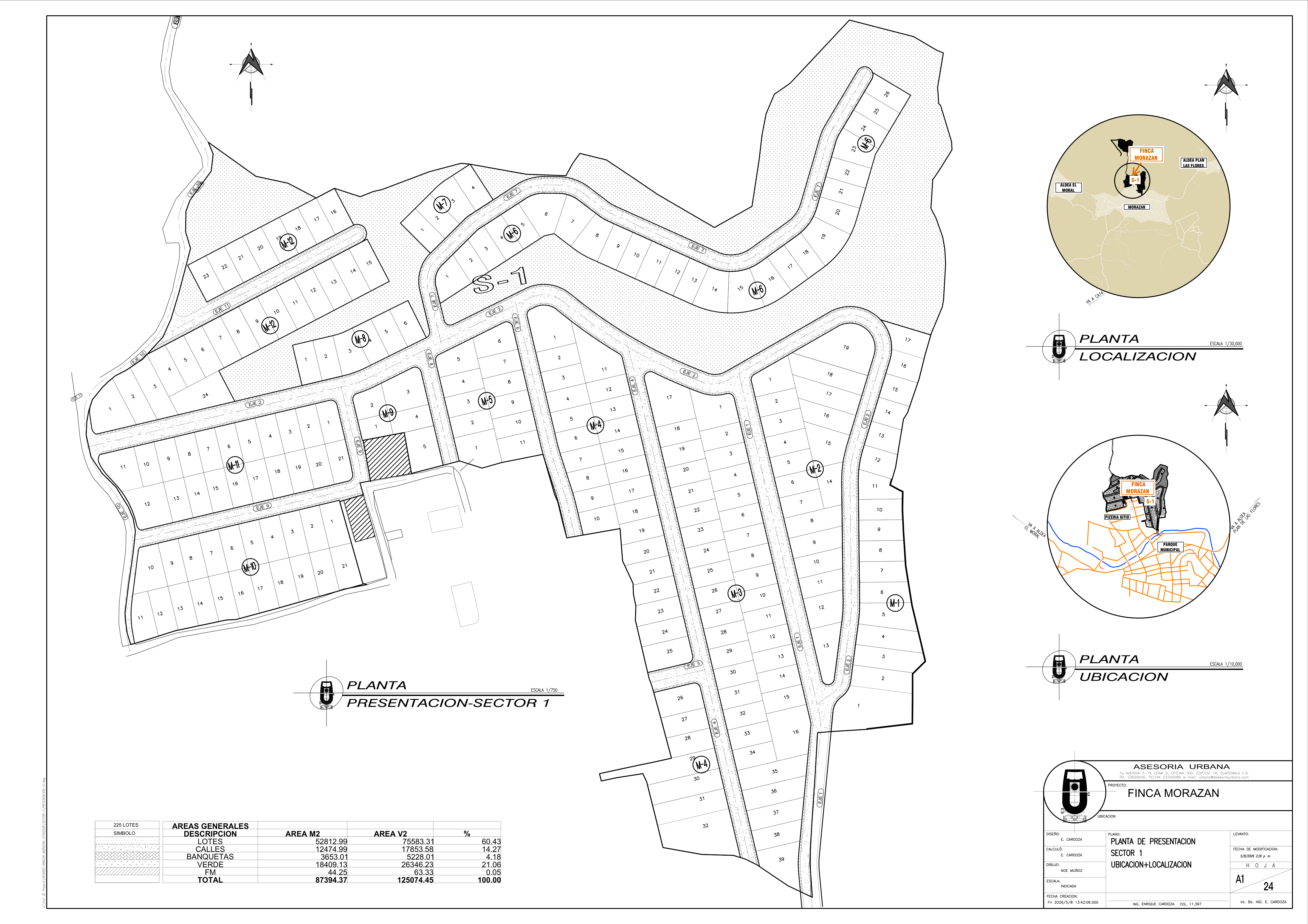 Plano de Vistas de Morazán